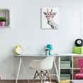thumbnail image 2 of Stupell Industries Pink Flower Crown Monochrome Giraffe Wearing Glasses Kids Painting Gallery-Wrapped Canvas Print Wall Art, 16 x 20, Design by Annalisa Latella, 2 of 5