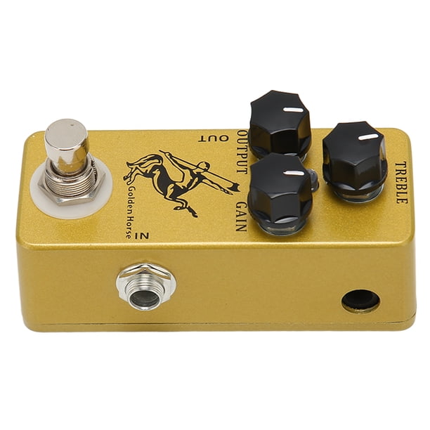 Pedal de efecto Overdrive para guitarra eléctrica de aleación de aluminio Golden Horse con bypass real.