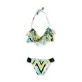 thumbnail image 2 of Raisins Womens Kara Fringe 2 Piece Bikini, Green, Small, 2 of 2