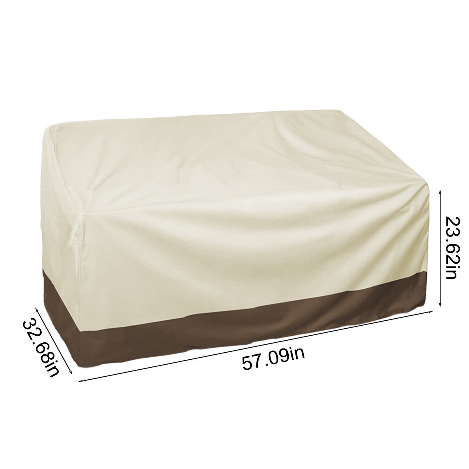 HCBY Outdoor Loveseat Cover, Waterproof & Anti UV Patio Cushion Protector, Heavy Duty Lawns Furniture Cover, Fits 2 Seater Garden Bench