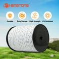 thumbnail image 5 of Electric Fence Poly Rope 656 ft, 1/4 inch, with 6 Stainless Steel Conductors for Horses & Large Animals, White, 5 of 7