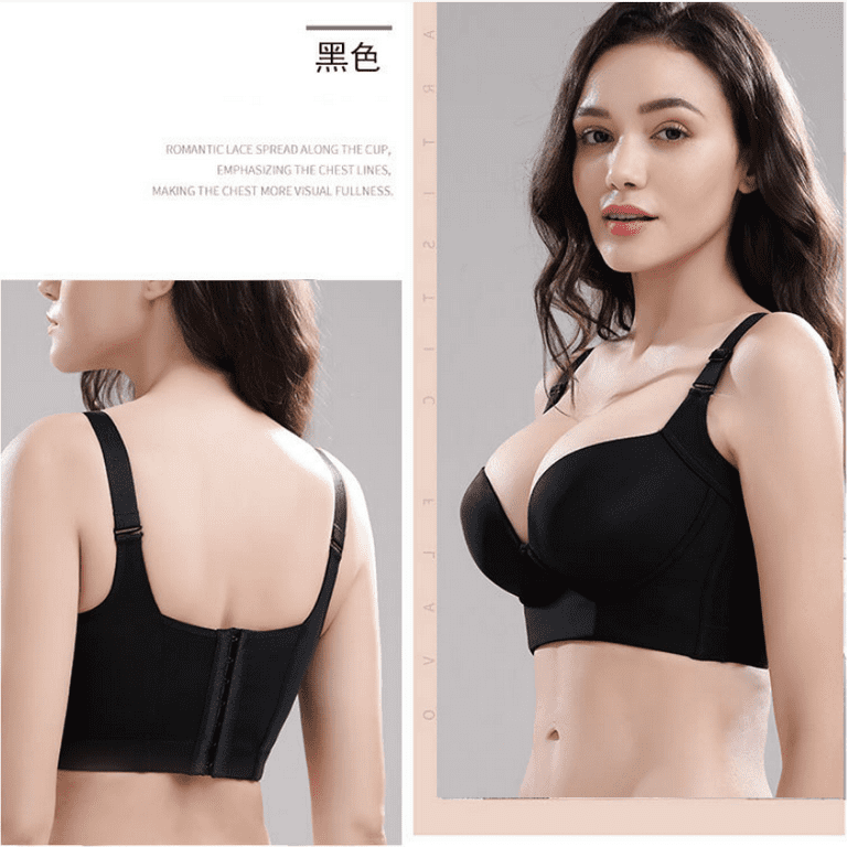 Jinzhaolai Plus Size Push Up Bras Women Deep Cup Bra Hide Back Fat  Underwear Shaper Incorporated Push Up Brassiere Femme Coverage Lingerie