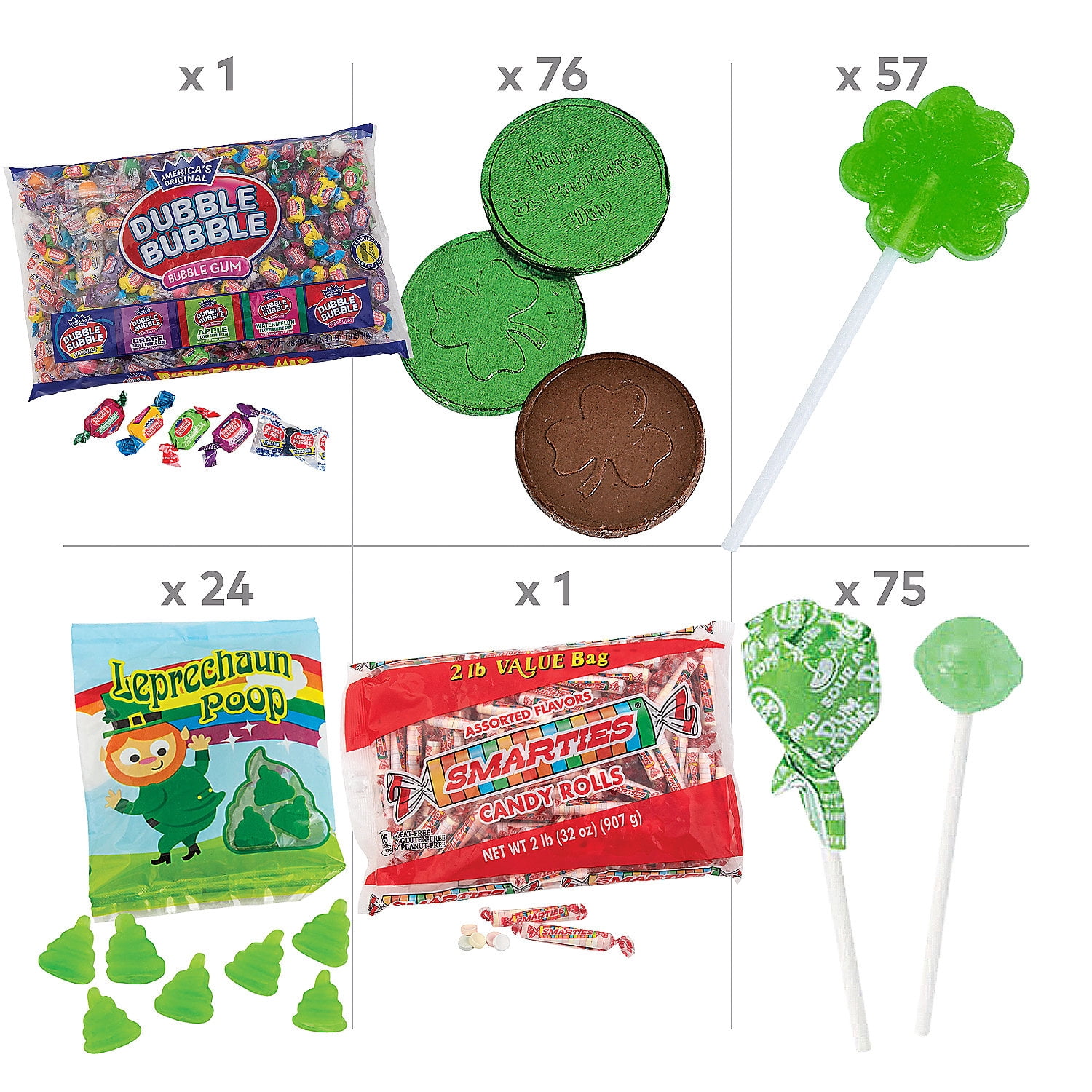 Fun Express St. Patrick’s Day Candy Assortment, Bulk 529 Pieces