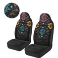 thumbnail image 3 of Uorisanigo Car Seat Cover - Soft Plush 2-Pack Retro Ethnic Aztec High Back Front Seat Covers for SUVs/Vans/Trucks, Summer Cool & Winter Warm, Easy Installation, Car Accessories, 3 of 7