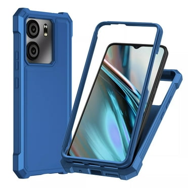 TJS for BLU View 5 Phone Case, Full Body Protective Heavy Duty Hybrid Bumper Cover (Blue)