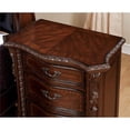 thumbnail image 5 of Cheston Traditional 3 Drawer Solid Wood Nightstand in Brown Cherry Set of 2, 5 of 7