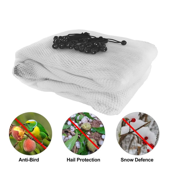 AgFabric Hail Netting 10'x50', Bird Netting Protect Fruits and Plants from Hail Damage, White
