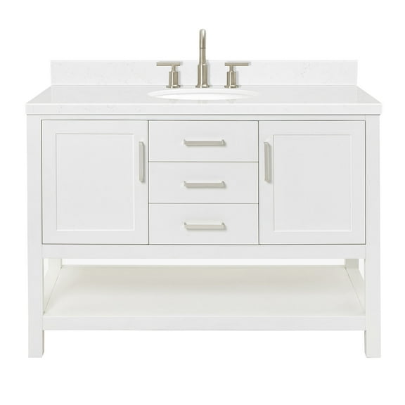 Ariel R048scqovo Bayhill 48" Free Standing Single Basin Vanity Set - White