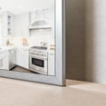 thumbnail image 6 of Eviva Sax 47" Brushed Metal Frame Bathroom Wall Mirror, 6 of 12