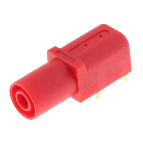 Esquirla Nickel Plated Banana Female Jack Panel Mount Socket Adapter For 4mm Banana Plugs 1000V, Red