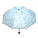 thumbnail image 4 of Paraguas para lluvia, resistente a la intemperie, impermeable, práctico, floral, para bolso Azul claro, 4 of 9