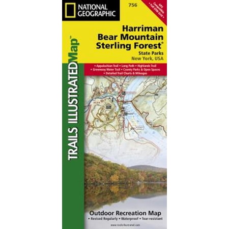 Pre-Owned National Geographic Trails Illustrated M Harriman Bear Mountain Sterling Forest State Parks Map Book 756 (Paperback)