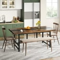 Tribesigns Dining Table for 6 People, Modern Wood Farmhouse Kitchen