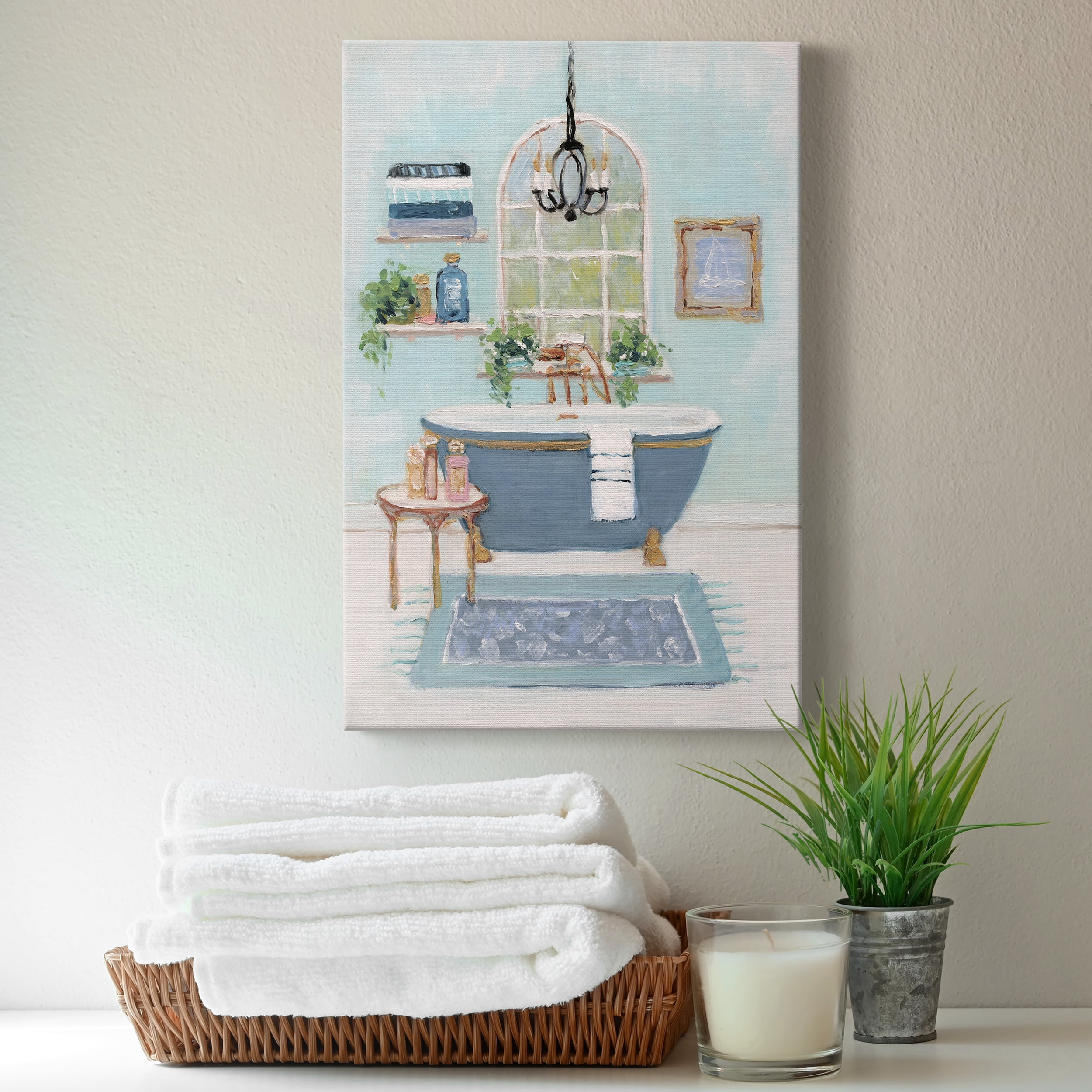 Blue Bath I Premium Gallery Wrapped Canvas - Ready to Hang - 18 x 27