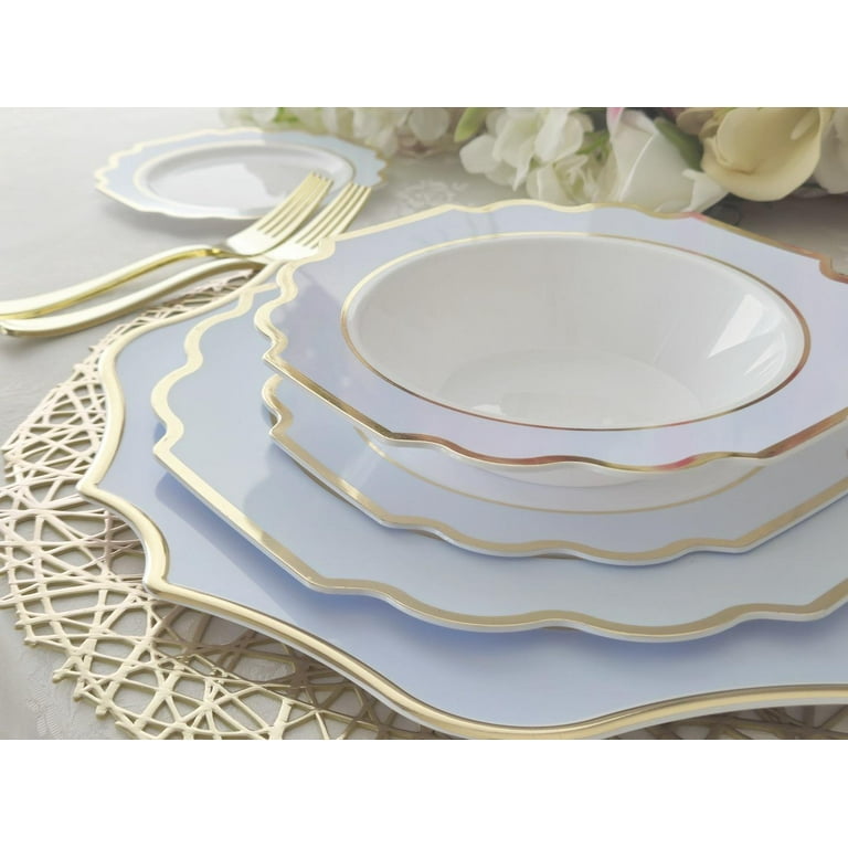 OCCASIONS 50 Plates Pack (25 Guests)-Heavyweight Wedding Party