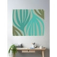 thumbnail image 2 of Maldives Abstract Seaweed Pattern In Vintage Teal, Olive Green, And Celadon Blue Poster Wall Art, Modern Wall Decor For Living Room Bedroom, 30x30 UNFRAMED, 2 of 3
