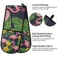 thumbnail image 2 of Yayeee Double Oven Mitt Kitchen Heat Resistant Baking 35" x7" Quilted Glove, Flamingo Pattern, 2 of 6
