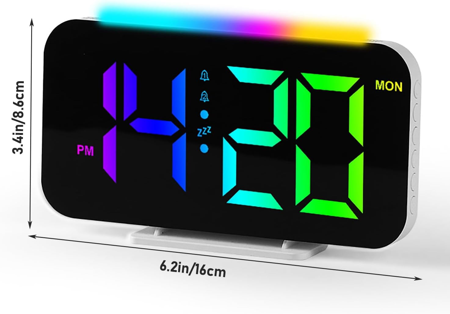 Super Loud Alarm Clock for Heavy Sleepers Adults, LED Digital Clock with Night Light,Snooze,Adjustable Volume,Dimmer,12/24Hr,Small Alarm Clocks for Bedrooms Desk