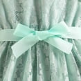 thumbnail image 5 of HAOTAGS Dresses for Girls Solid Color Fashion Cute Party Evening Princess Dress with Lace Trim Green Size 4, 5 of 7