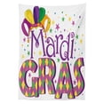 thumbnail image 3 of Ambesonne Mardi Gras Tablecloth Rectangular Table Cover, Joyful Party Theme, 60"x84", Purple Yellow Green, 3 of 4