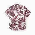 thumbnail image 2 of PatPat Tenues Assorties pour la Famille Chemises à Imprimé de Feuilles Rouges et Robe à Bretelles avec Ceinture pour Hawaii/croisière/centre de Villégiature/tenue Décontractée, 2 of 5
