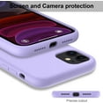 thumbnail image 3 of Compatible with iPhone 11 Case with Screen Protector, Silicone Gel Rubber Bumper Cover,Slim Fit Shockproof Protective Phone Case for iPhone 11 6.1" Lavender Purple, 3 of 15