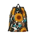thumbnail image 2 of Rateoe Vintage Sunflowes Pattern Canvas College Laptop Backpack,Travel Daypack,Durable Rucksack Travel Notebook Bag School Backpack Book Bag for Men Women-Small, 2 of 7