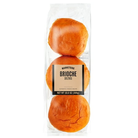 Marketside Brioche Style Hamburger Buns, 10.6 oz, 6 Count