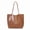 Brown, variant on Intrecciato Weave PU Tote Bag with Silk Scarf, Large Capacity Shoulder Purse for Women, Coffee Brown
