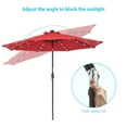thumbnail image 5 of CHYVARY 9ft LED Patio Umbrella Round Market Outside Table Umbrella for Deck, Poolside and Patio, Red, 5 of 9