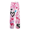 thumbnail image 6 of LWavelet Mens Heart Print Lounge Pants Elastic Waist Soft Sleep Pants Pink M, 6 of 6