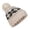Beige, variant on Baseball Caps for Winter Warmth Fuzzy Woolen Knit Snowflake Pom Hat for Seasonal Style and Cozy Coverage on the Baseball Cap Platform Gray