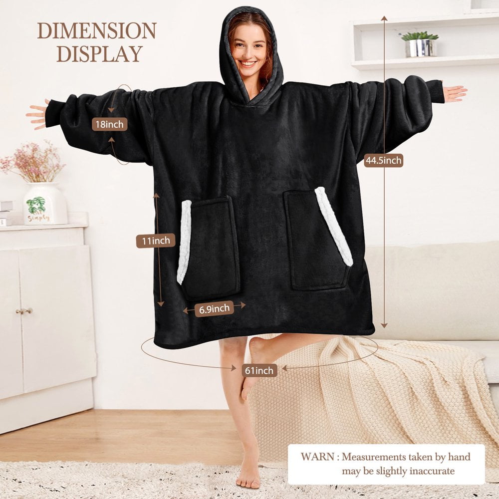 Oversized microfiber & sherpa wearable blanket sale