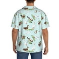thumbnail image 3 of Gukieu Duck Animals Farm Print Men's Short-sleeved Shirts, Button-down Pocket Shirts, T-shirts, Beach Vacation Travel Summer Clothing-4X-Large, 3 of 5