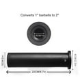 thumbnail image 3 of 6 Pcs Black Barbell Bar Adapter Sleeve Convert 25mm to 50mm Adapter Sleeve Converts 1" to 2" Weight Plate for Gym Parts, 3 of 8