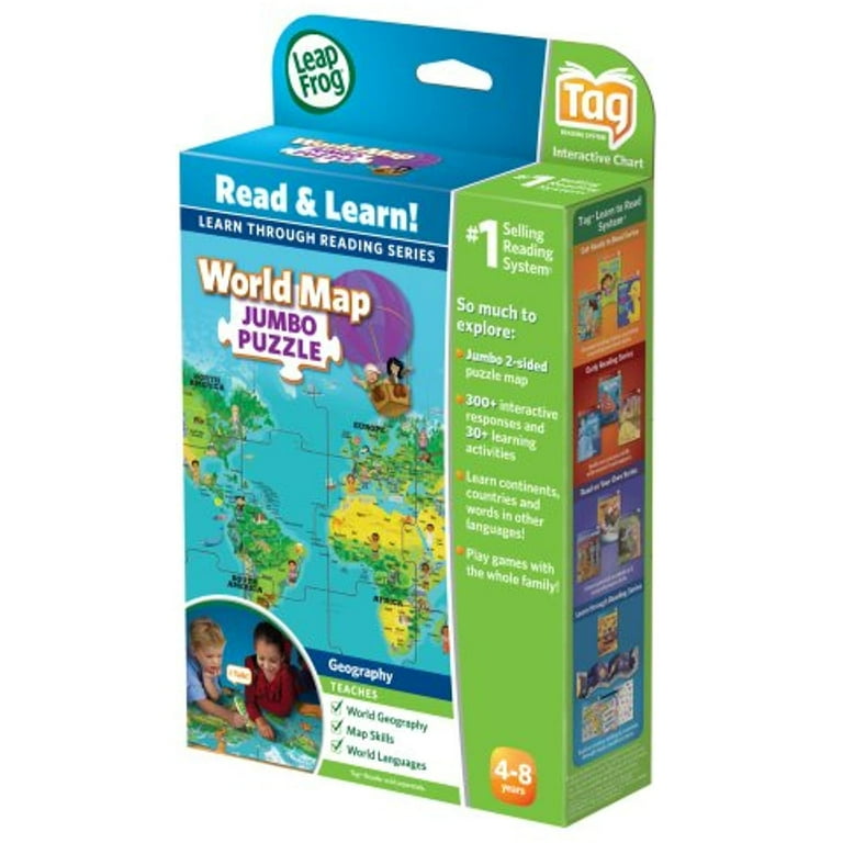 LeapFrog LeapReader Interactive World Map Puzzle works with