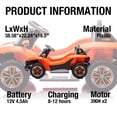 thumbnail image 4 of BeesClover IDEAHOUSE 12v Licensed Volkswagen Beetle Ride-on Car – Remote Control for Parents, Spring Suspension, LED Lights & Bluetooth Music, 4 of 6