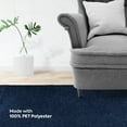 thumbnail image 4 of Furnish My Place Navy 3' x 22' Solid Color Rug Runner, Made In Usa, Living Room, Indoor, 4 of 12