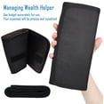 thumbnail image 4 of Black Organizer Unisex Envelope Travel Wallet with 6 Zippered Pocket Multipack Money Pouch, 4 of 6