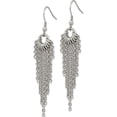 thumbnail image 3 of Stainless Steel Polished Multi Chain Dangle Shepherd Hook Earrings (3 X 15) Made In China sre680, 3 of 5
