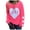 Pink, variant on Aayomet Gym Tops For Women Sweaters for Women Long Sleeve Casual Tunic Tops for Leggings,Blue L