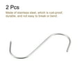 thumbnail image 3 of Uxcell 3.94" Meat Hooks, 0.12" Thick Stainless Steel S-Hook, Meat Processing Hanging 2Pack, 3 of 5