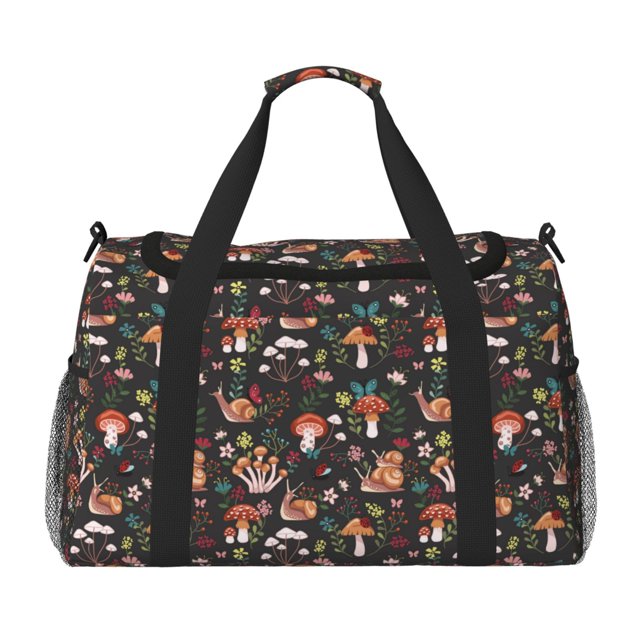 KLL Sac de Voyage en Forme d'Escargot Champignon - Sacs de Voyage Pliables pour Hommes et Femmes - Bandoulière Réglable - Sac de Sport - Sac de Voyage de Nuit