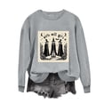 thumbnail image 4 of MexChoioe Women Long Sleeve Pullover Sweatshirt Crew Neck Halloween Front Graphic for Casual Fall Outings Sweatshirt, 4 of 6