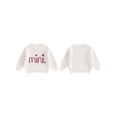 thumbnail image 2 of FOCUSNORM Chandails en Coton Assortis pour la Famille Maman et Moi Broderie Lettre Col Rond Tricot Confortable Pull Chaud, 2 of 9