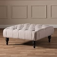 thumbnail image 4 of Baxton Studio Keswick Linen Modern Tufted Ottoman, Beige, 4 of 5