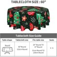 thumbnail image 5 of Merry Christmas Round Tablecloth Washable Table Cover for Home Kitchen Dining Picnic Party 60 Inch, 5 of 5