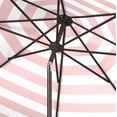 thumbnail image 4 of SAFAVIEH Iris 9' Market Auto Tilt Patio Umbrella, Red Stripe, 4 of 5