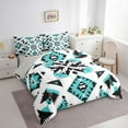 thumbnail image 3 of Manfei Tribal Aztec 7 Pieces Bedding Comforter Set for Teens Boys Girls,Bohemian Flower Full Bedding Set Lightweight,Boho Theme Fitted Sheet Flat Sheet,Super Cozy Room Decor,Reversible, 3 of 8