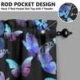 thumbnail image 4 of Farmhouse Kitchen Curtains 3 PCS - Hand-Drawn Butterfly & Stars, Semi-Sheer Rod Pocket Tier Curtains, 4 of 5